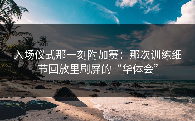 入场仪式那一刻附加赛：那次训练细节回放里刷屏的“华体会”